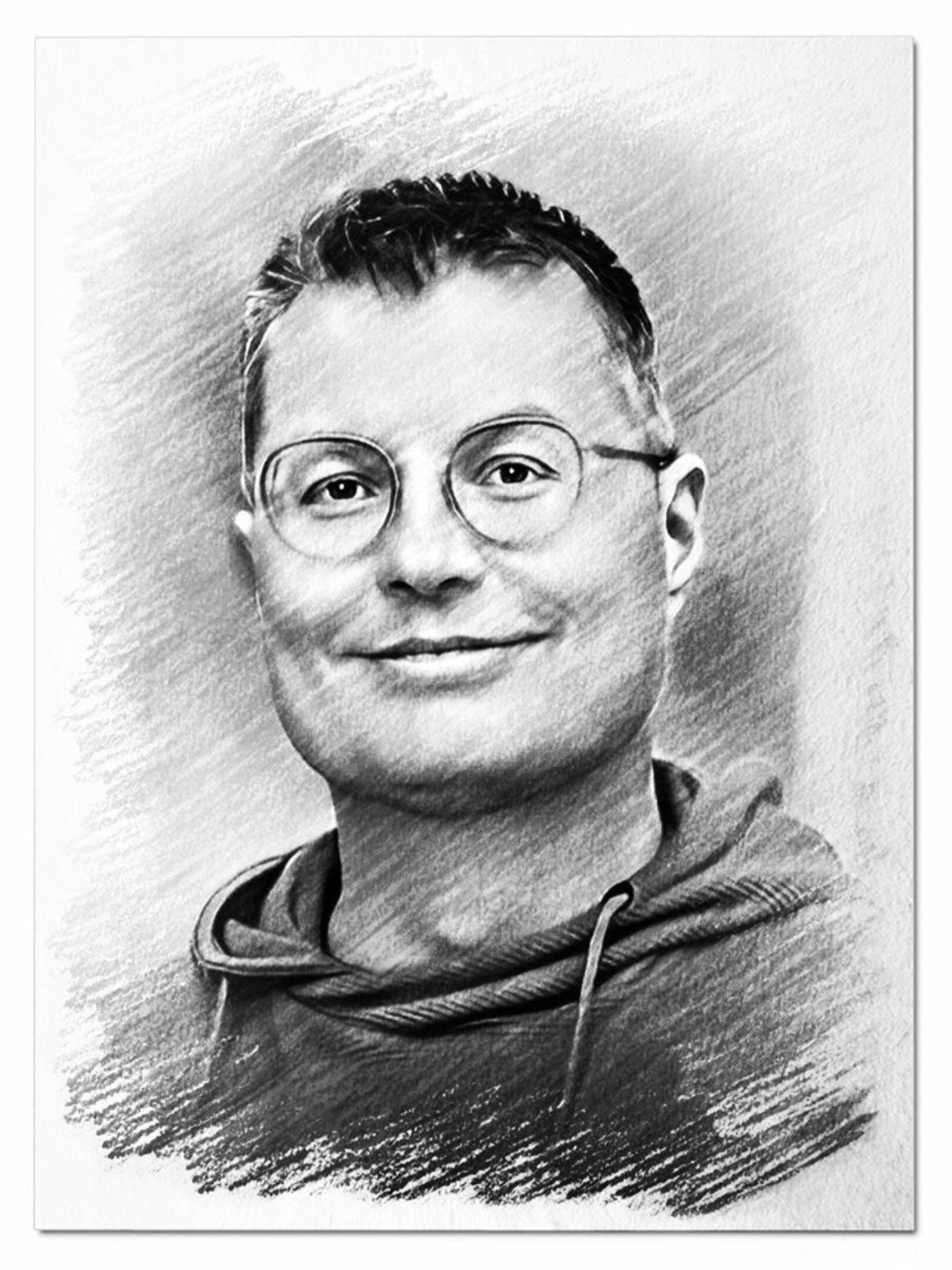 Gezeichnetes Portrait von Mike